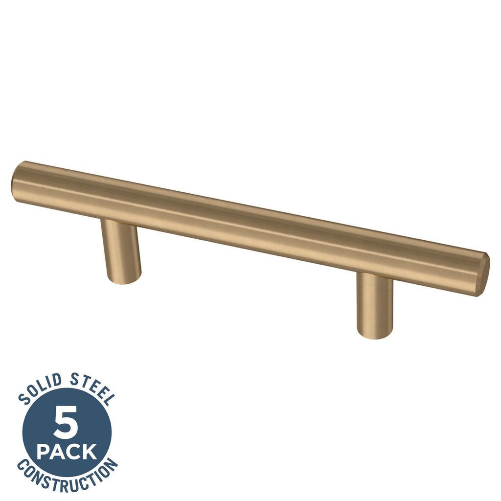 ) - Champagne Bronze Cabinet Handles, 3 Inch Hole Center, Modern Pulls for Drawers, Kitchen Cabinet Door