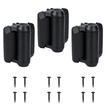 3Pcs Heavy Duty Self Closing Gate Hinges Adjustable Fence Hinges Kit 3.72x2.91x2.24Inch Sturdy Polymer and Stainless