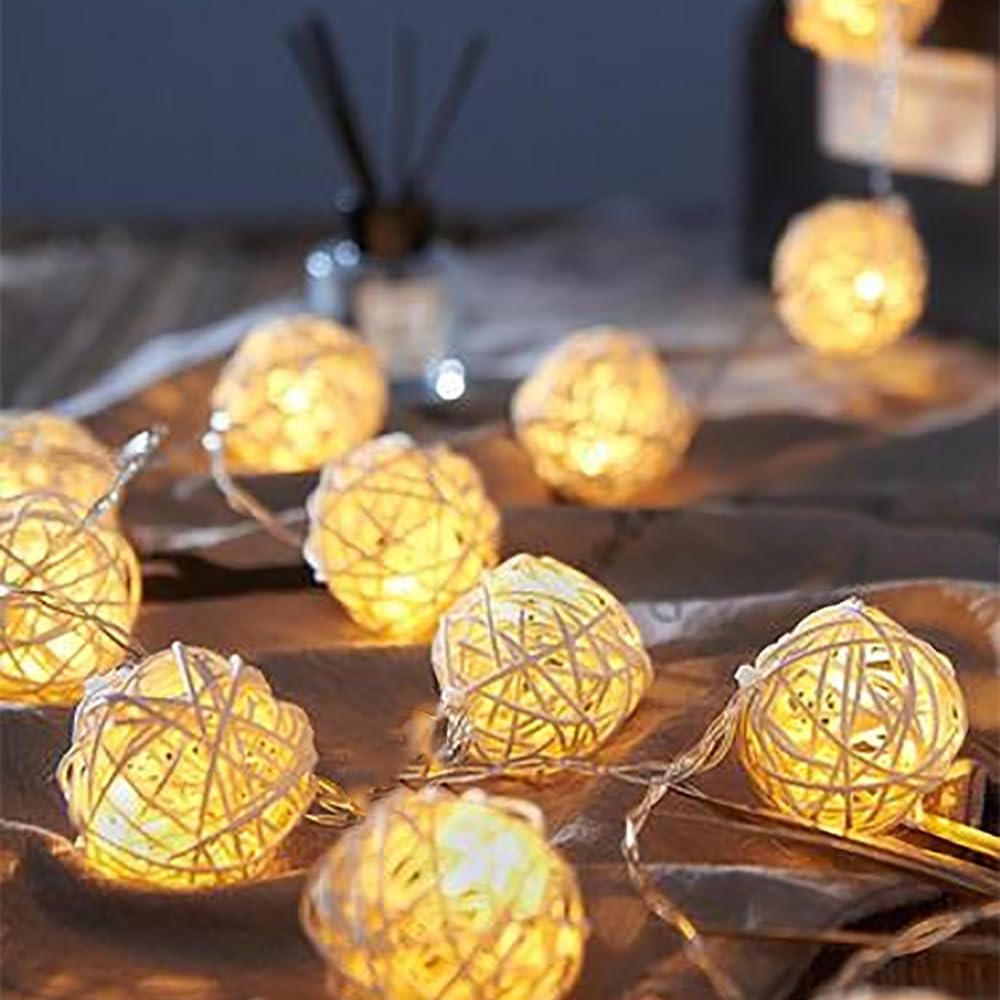 Inch Gold Wicker Rattan Balls Fade Resistant Decorative Orbs Decor Wedding Centerpiece Bowls Vase Fillers - Set of 12