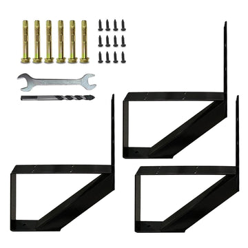1 Step Metal Stair Step Steel Riser Stringers for 12.0" Height Deck, 3Packs