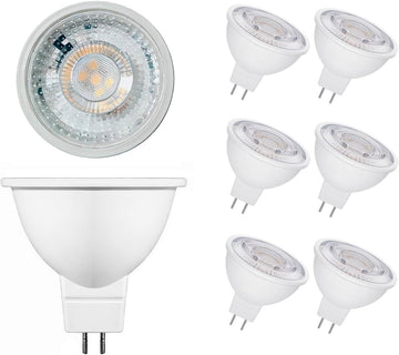 MR16 LED Bulbs 50W Halogen Equivalent, 2700K Warm White, 5W MR16 GU5.3 Bi-Pin Base 12V Low Voltage Spotlight Bulb