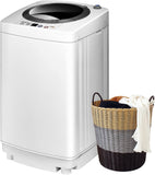 Portable Washing Machine, 8Lbs Capacity Full-automatic Washer with 6 Wash Programs, LED Display, 3 Water Levels