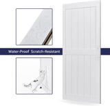 36in x 84in MDF Sliding Barn Door with 6.6ft Barn Door Hardware Kit & Handle, Pre-Drilled Holes Easy