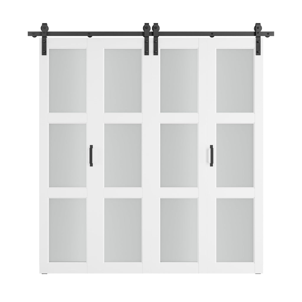 64" x 84" (Double 32") Bifold Barn Door with Hardware Kits