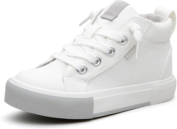 Toddler High Top Canvas Sneakers for Boys Girls Slip On Kids Shoes