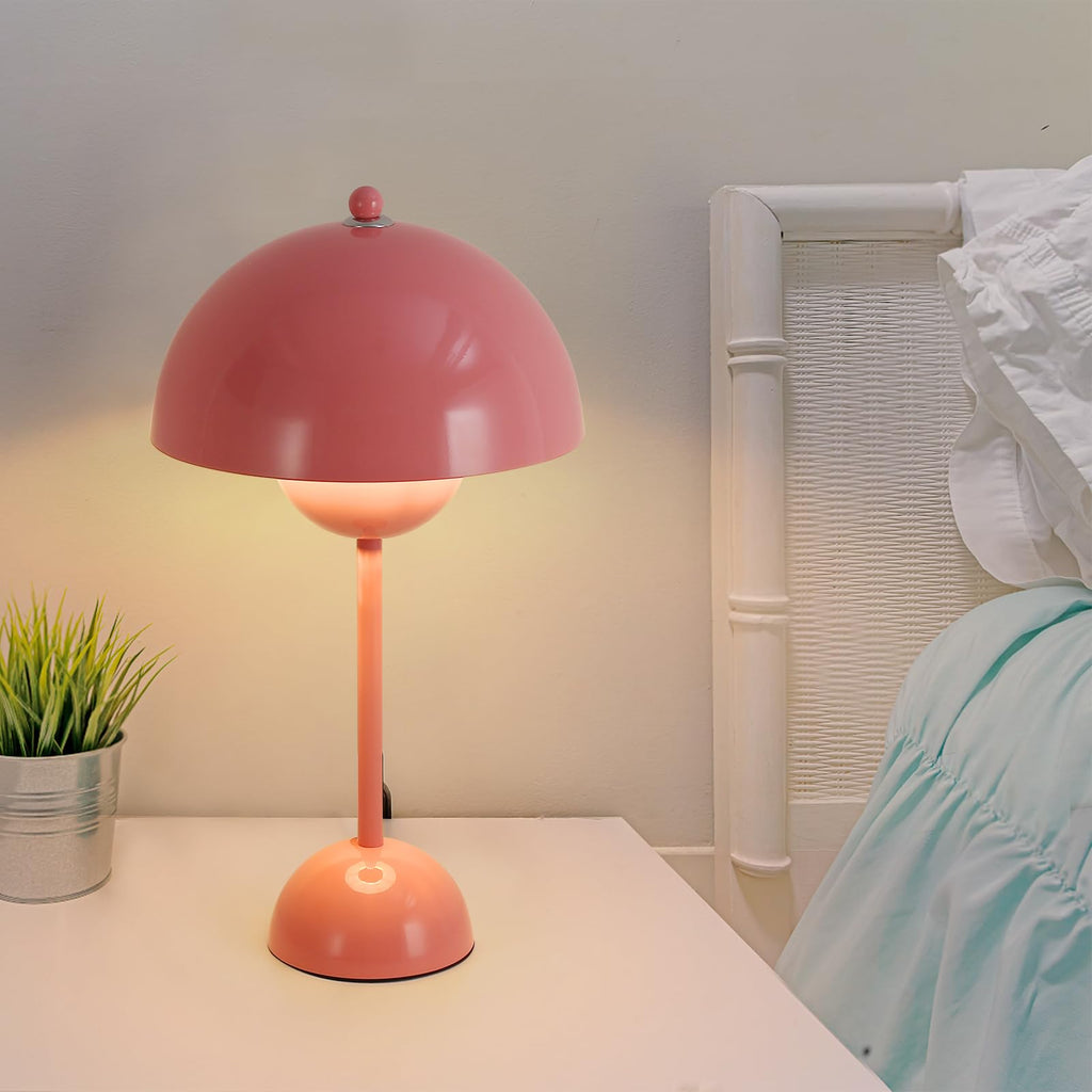 Mid-Century Modern Bud Table Lamp, ETL Listed, Light Pink