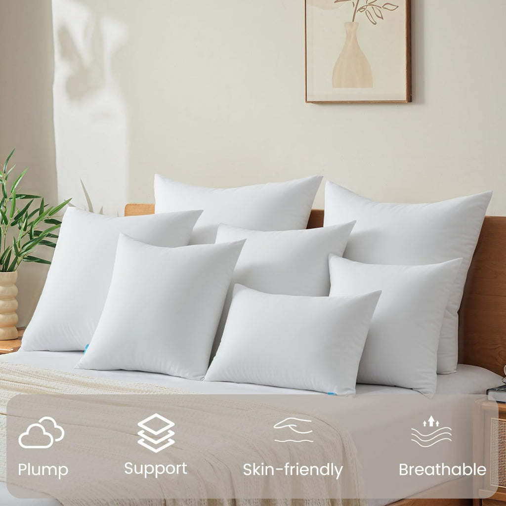 20x20 Pillow Inserts, 2 Pack Down Alternative Throw Pillow Inserts - Set of 2