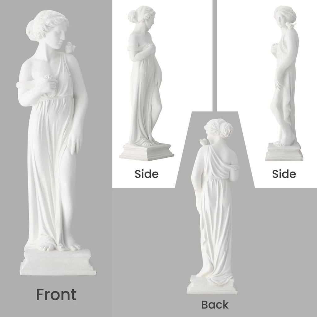 Outdoor Garden Statue, 31.5-Inch Greek Nymph Sculpture in Style, Elegant Goddess Figurine , Yard, Lawn & Porch Decor