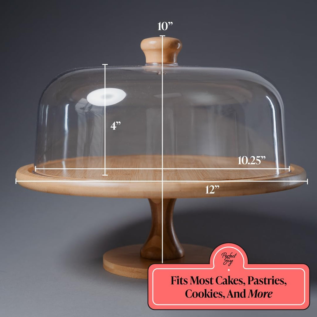 Cake Stands with Dome - Stylish Cake Stand with Dome - Stand With Lid- Cake Holder with Dome - Decorative Dome