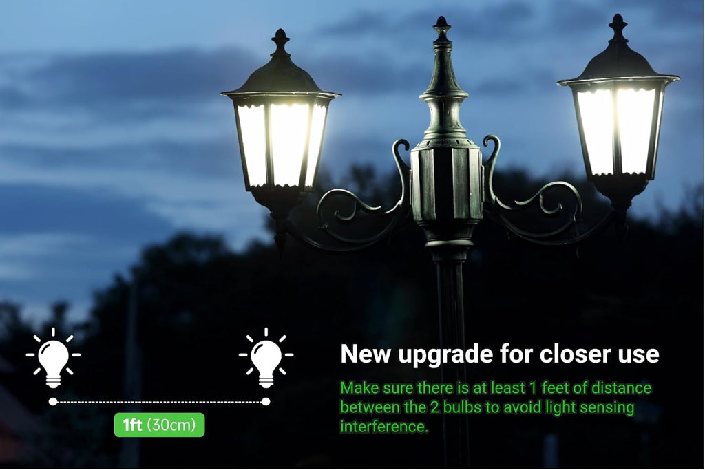 Dusk to Dawn Light Bulbs Outdoor 75 Watt Equivalent, Automatic On/Off Sensor LED Bulb, 10W Daylight 5000K,1100