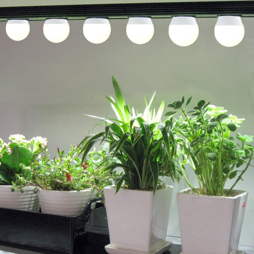 3 Pack Full Spectrum Grow Light Bulbs,A19 Grow Lights for Indoor Plants,Dimmable E26 9W Grow Bulb Replace up to