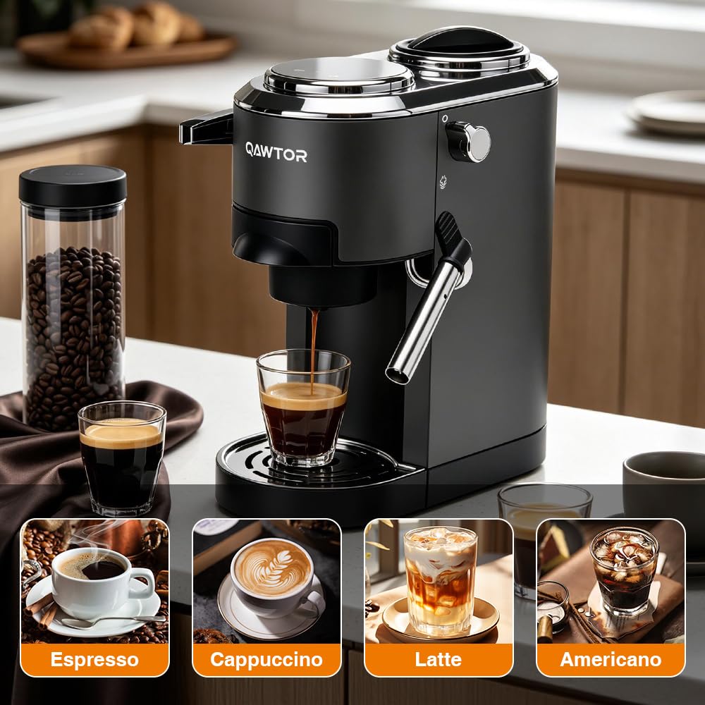 Espresso Machine, 20 Bar Espresso Coffee Machine with Milk Frother