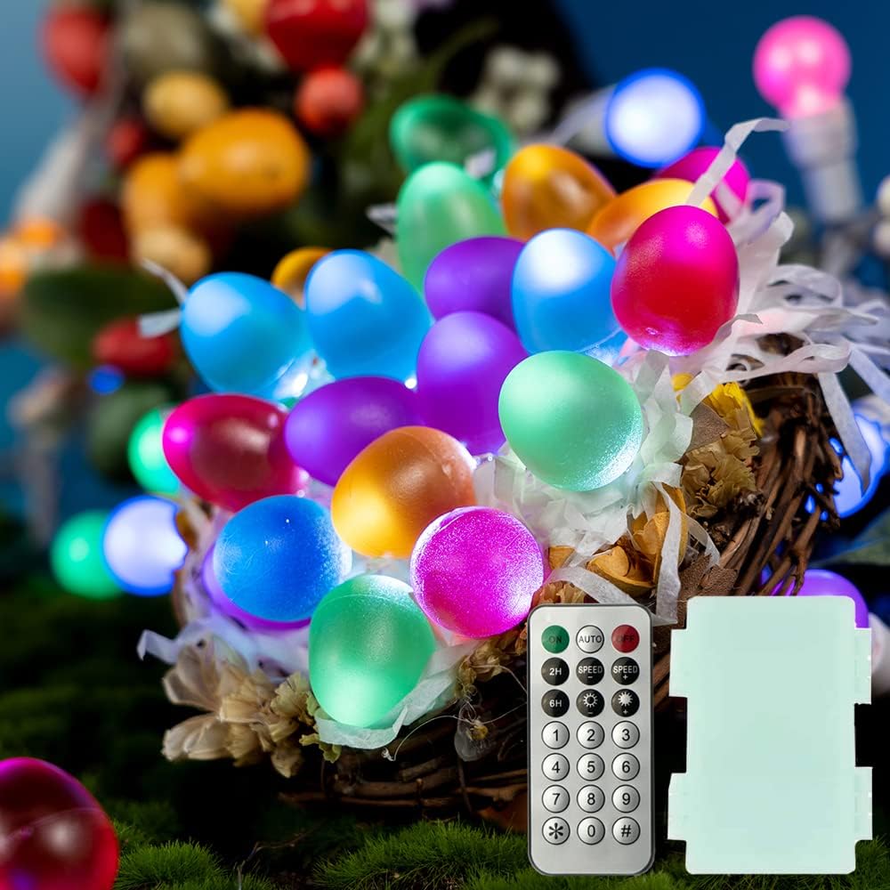 Easter Decorations Easter Egg Ornaments 10ft 30 LEDs Fairy Lights