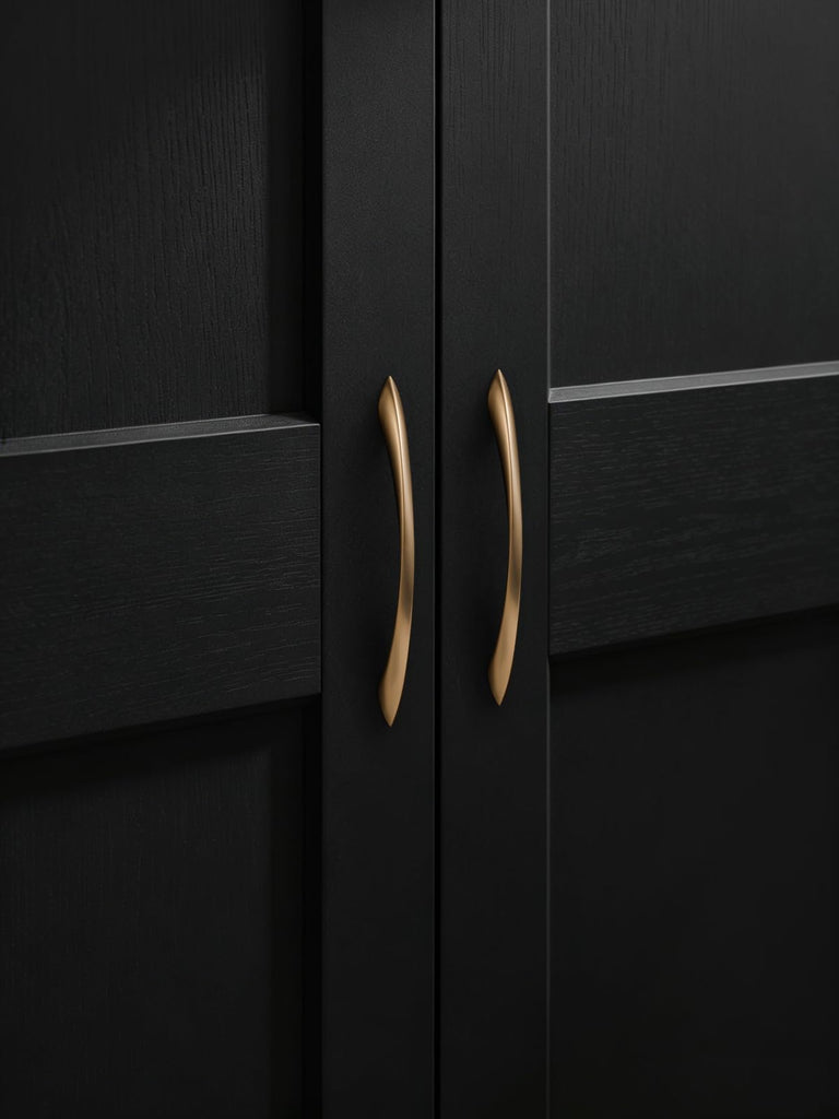 5 Pack Champagne Bronze Cabinet Pulls 6.3 Inch Arch Twisted Brass Handles Drawer Kitchen Cupboard Bathroom Dresser