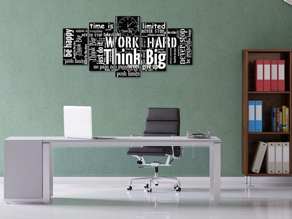 Inspirational Quotes Wall Art Canvas Picture Black White Positive Words Painting Office Bedroom Decor (Large)