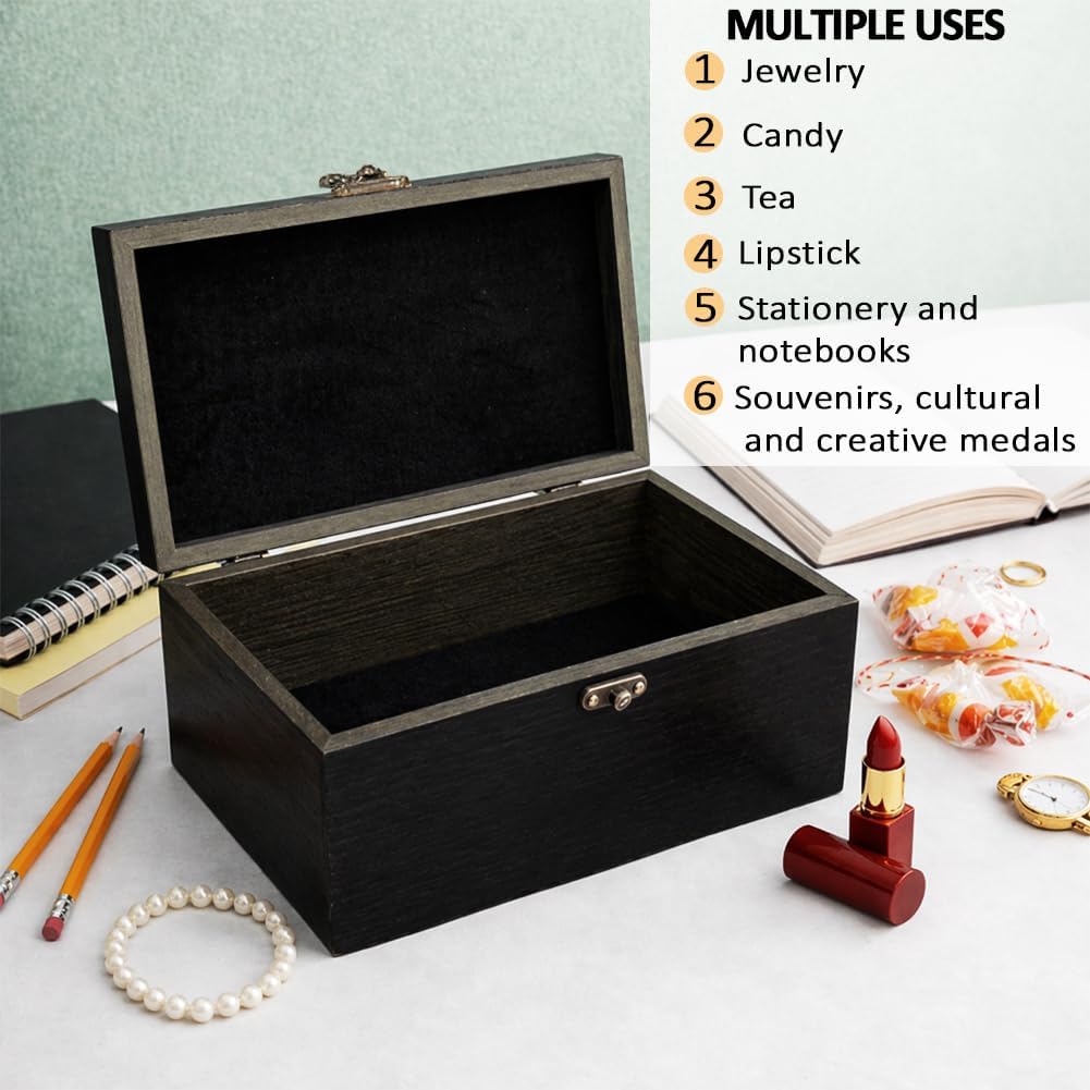 Forest and Mountains Wooden Memorial Storage Box with Hinged Lids