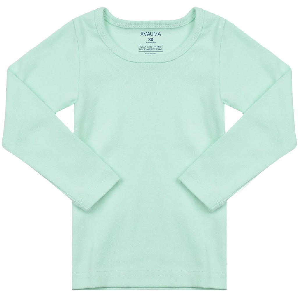 Toddler Kids Boys Girls Snug Fit Cotton Pajama Set (Mint-1)