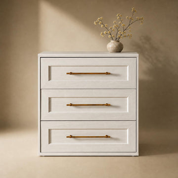 Blake 3 Drawer Dresser, Night Stand (White Oak, Single)