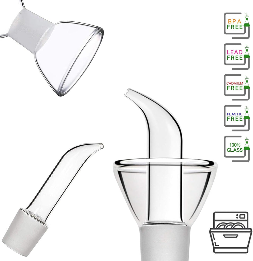 4 oz / 125 ml Glass All-Purpose Cruet, Glass Oil Decanter and Cruet (Cone-4 oz, Smooth surface)