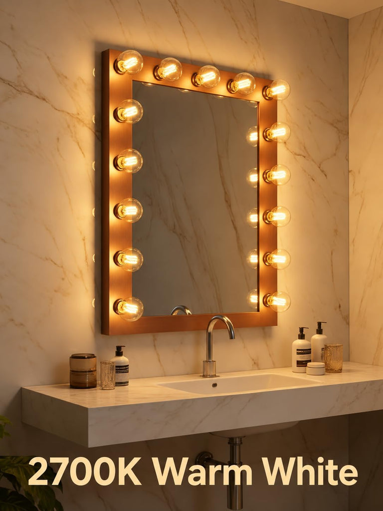 G25 LED Globe Light Bulbs for Vanity, 60W Equivalent Dimmable