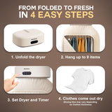 Portable Clothes Dryer - Mini/Compact Dryer for Apartment, RV, Travel - Small Quiet Fast-Drying Machine with