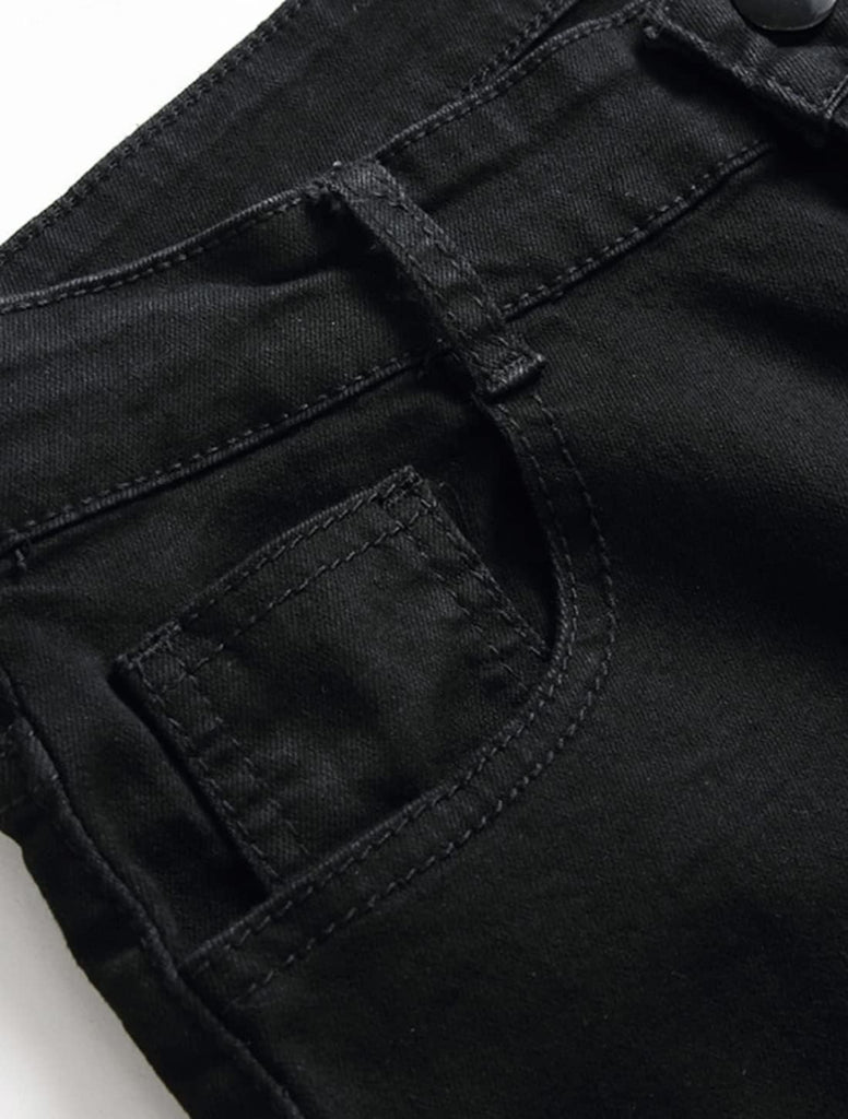 Boy's Skinny Fit Ripped Destroyed Distressed Stretch Slim Jeans Pants