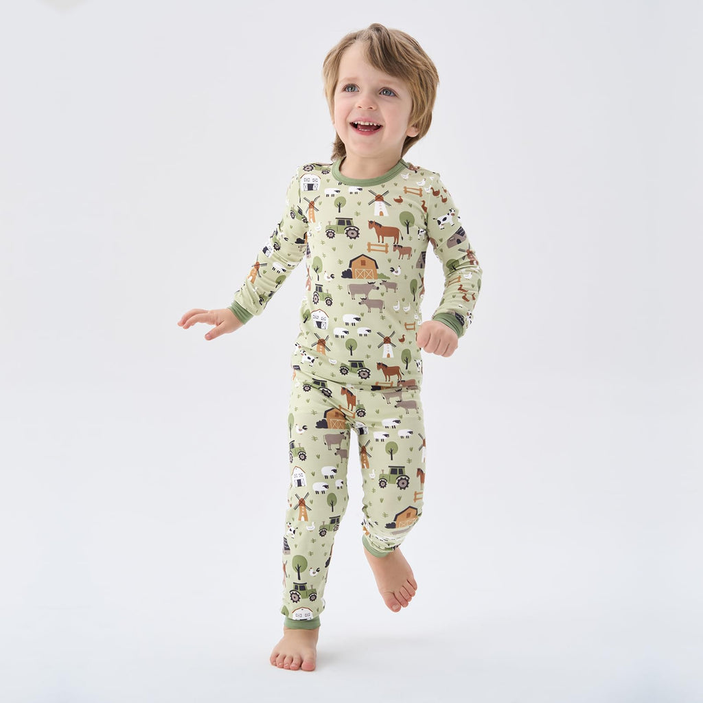Toddler Viscose from Bamboo Pajamas Set Boys Pjs Farm