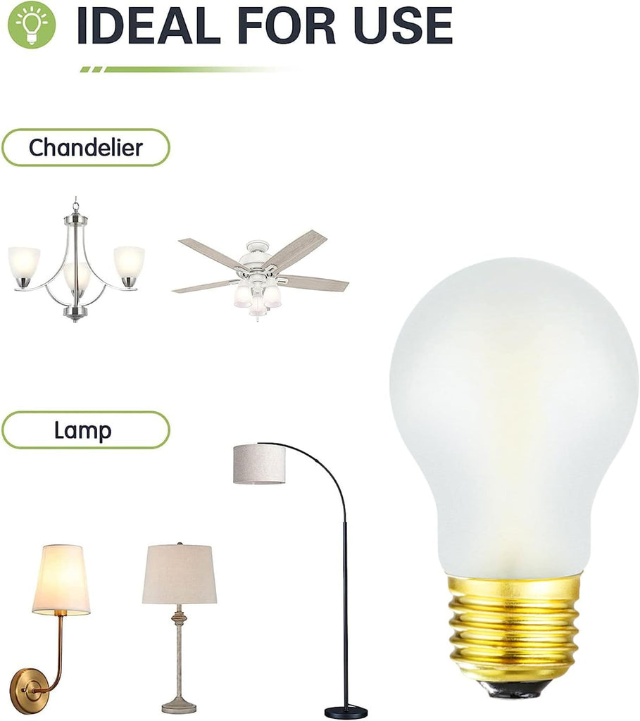 Frosted A15 Led Bulb 8W Equal 75 Watt E26 Light Bulb Soft White