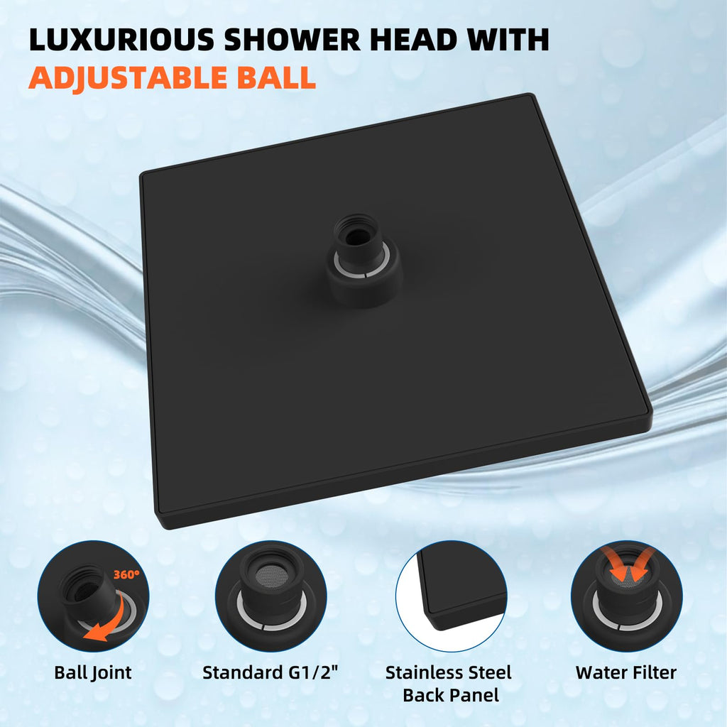 CUPC Certified High Pressure 12'' Shower Head, Oil Rubbed Bronze
