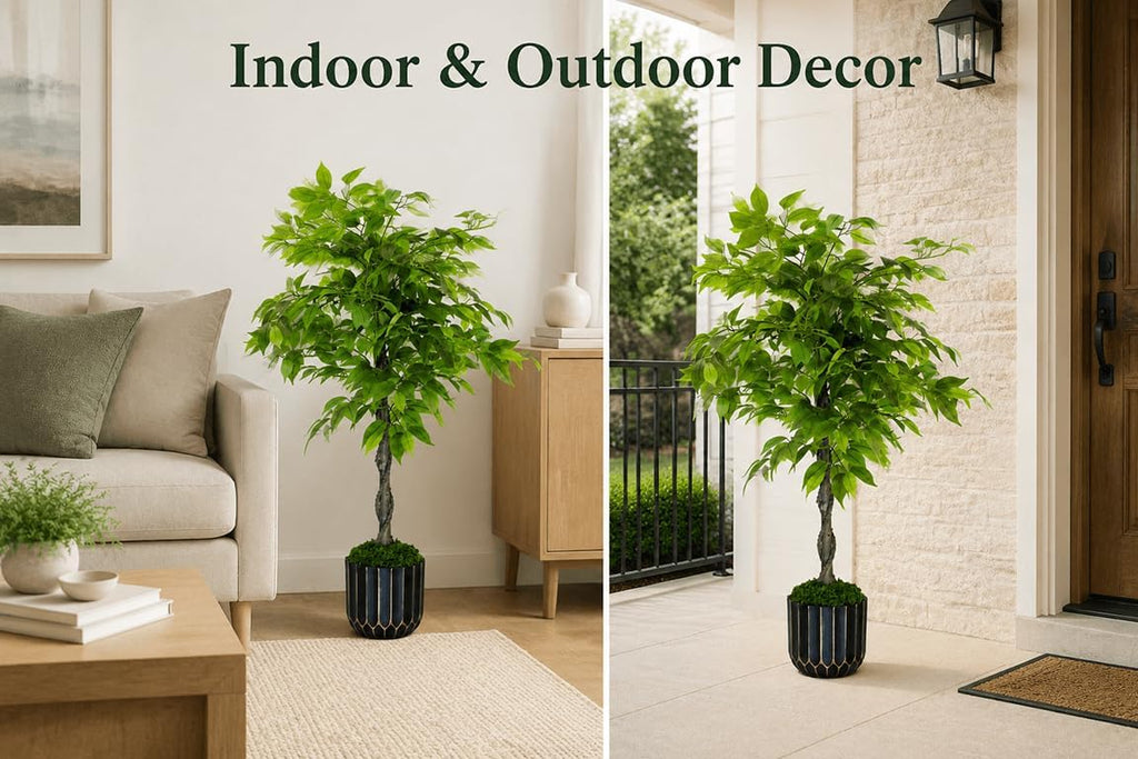 Artificial Trees 4FT Ficus Tree with Exquisite Planter