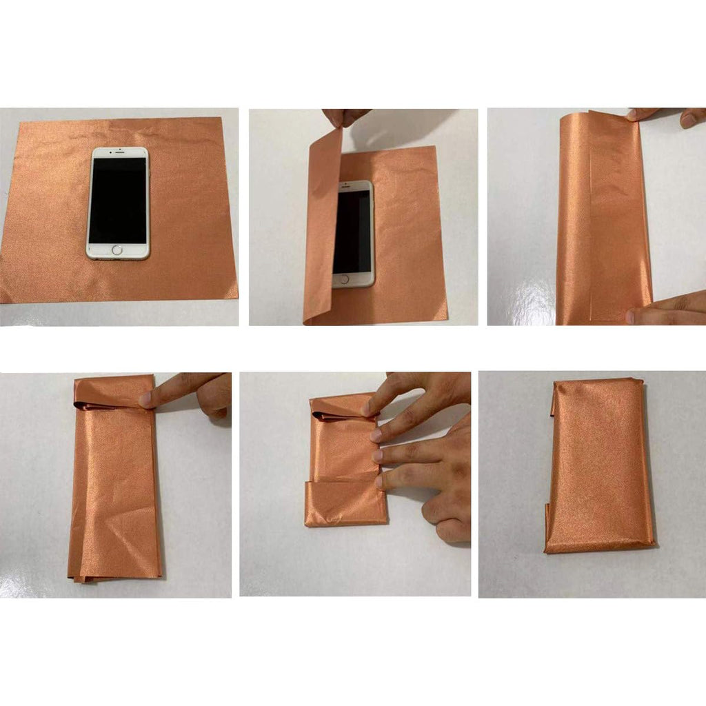 Pure Copper Faraday Fabric RF & LF Electromagnetic Fields Gold Color Blocking Fabric 5 Meters (197"x43" inch)