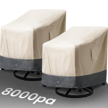 Extra Heavy Duty Outdoor Chair Covers Waterproof - 2 Pack Patio Furniture Covers for Outdoor Swivel/ Rocking Chair