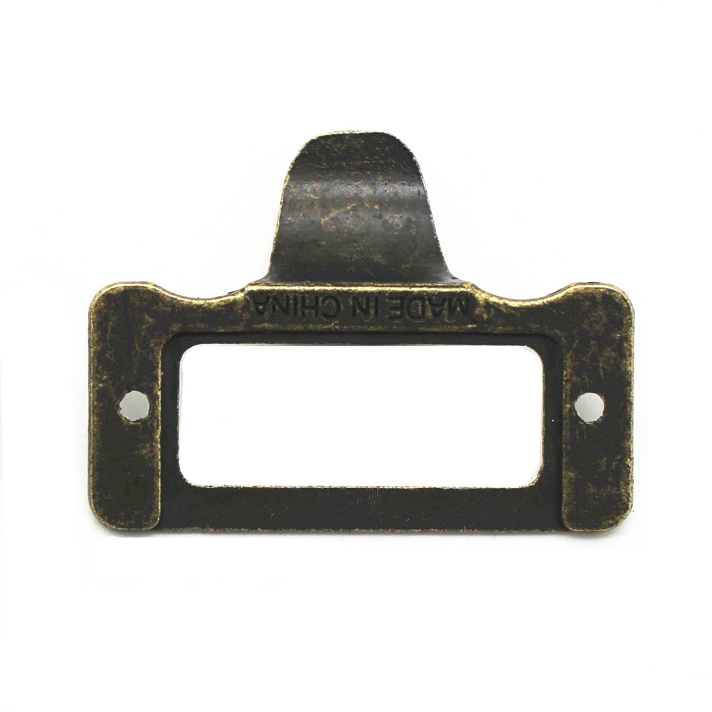 20Pcs Antique Iron Label Frame Card Holder Cup Pull Handle Drawer Box Case Cabinet Cupboard Carpenter Repair