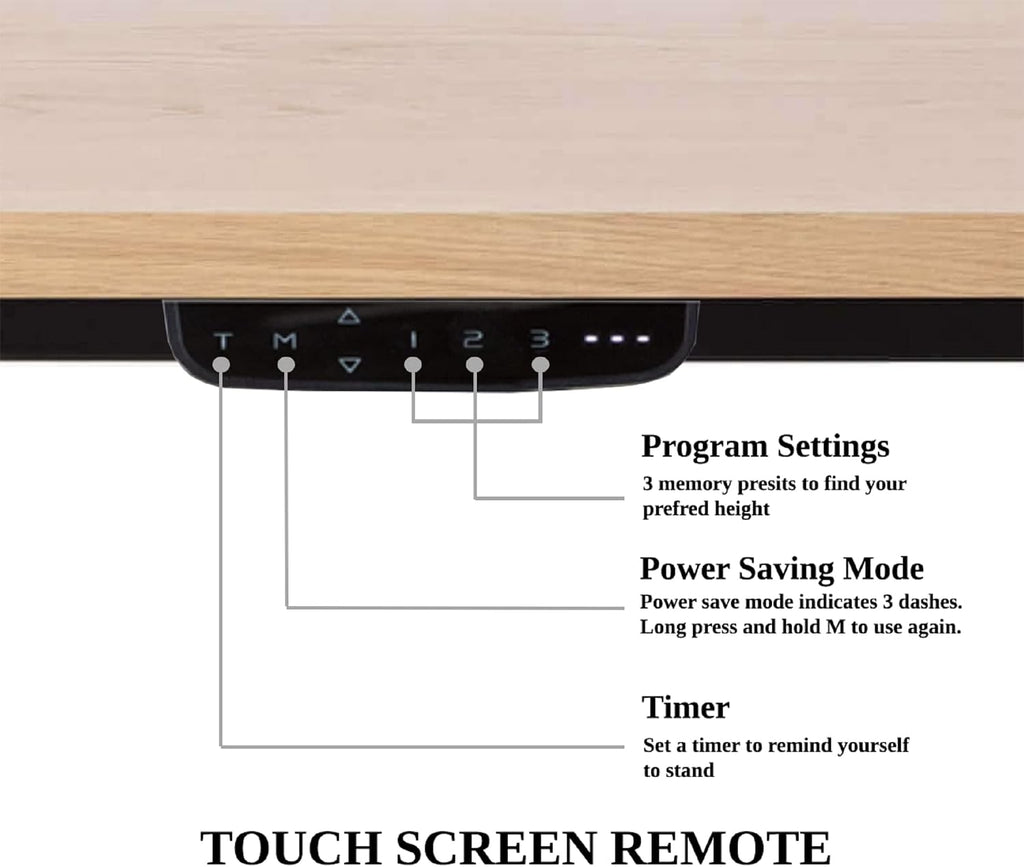 24.5-50" Max Height Gray Dual Motor Electric Height Adjustable Standing Desk Frame (Tabletop Not Included), Ergonomic