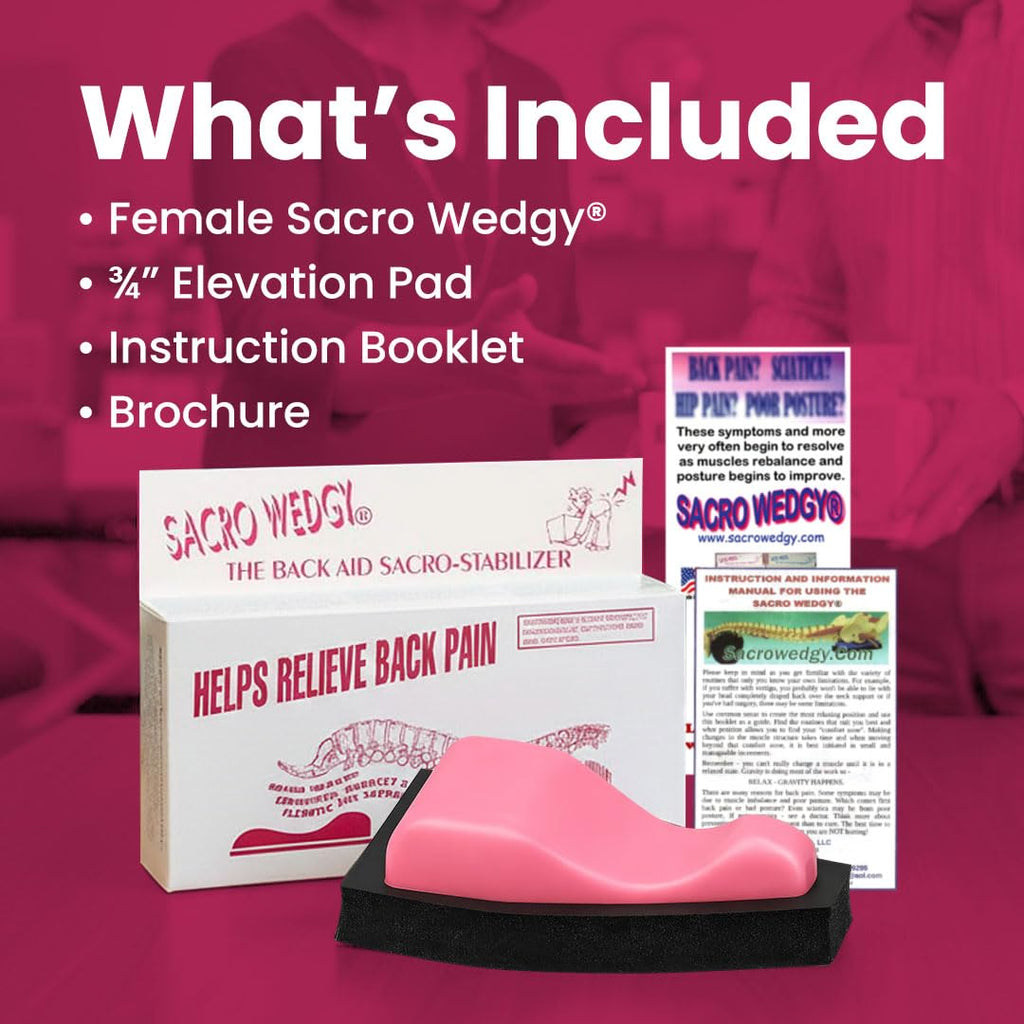 Female Sacrum Support Wedge with 3/4" Elevation Pad & Booklet