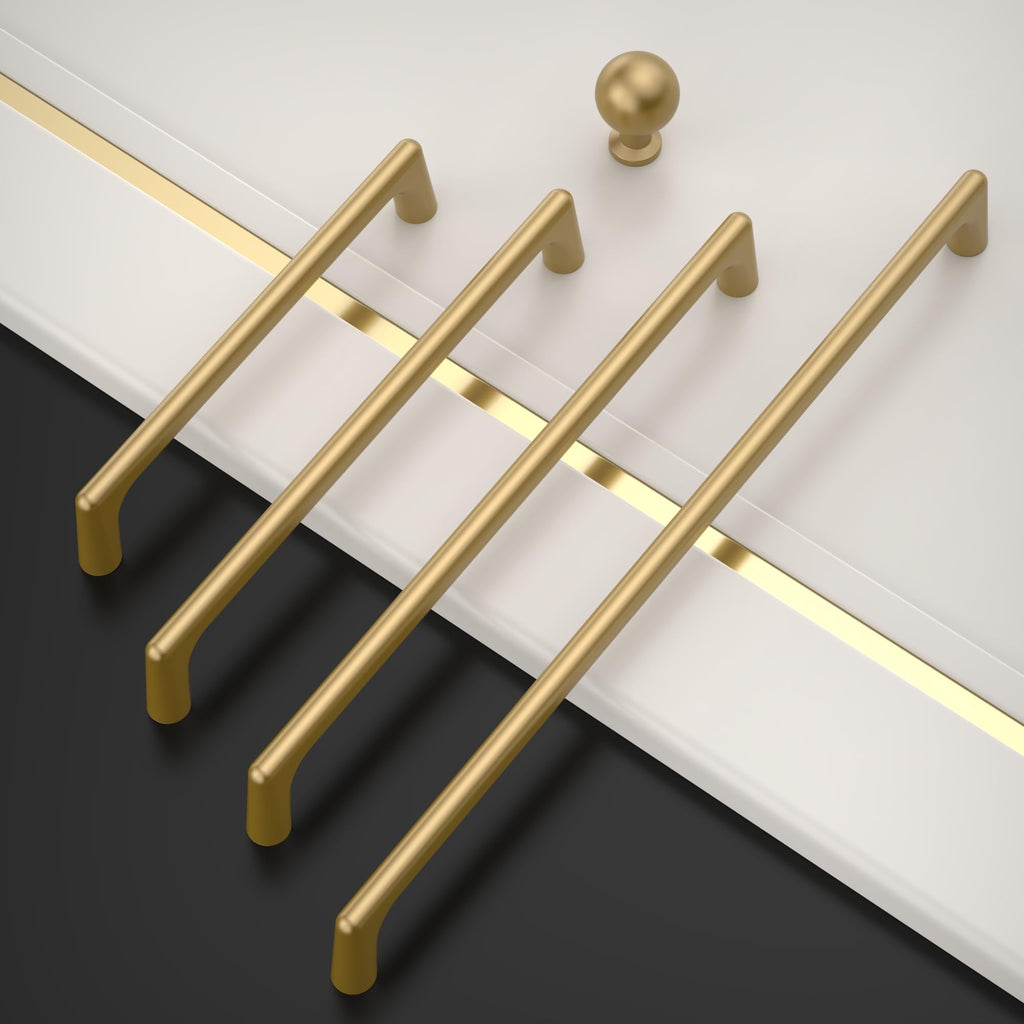 10 Pack Champagne Bronze Cabinet Pulls 6.3 Inch(160MM) Hole Centers Kitchen Cabinet Handles Hardware Kitchen Handles