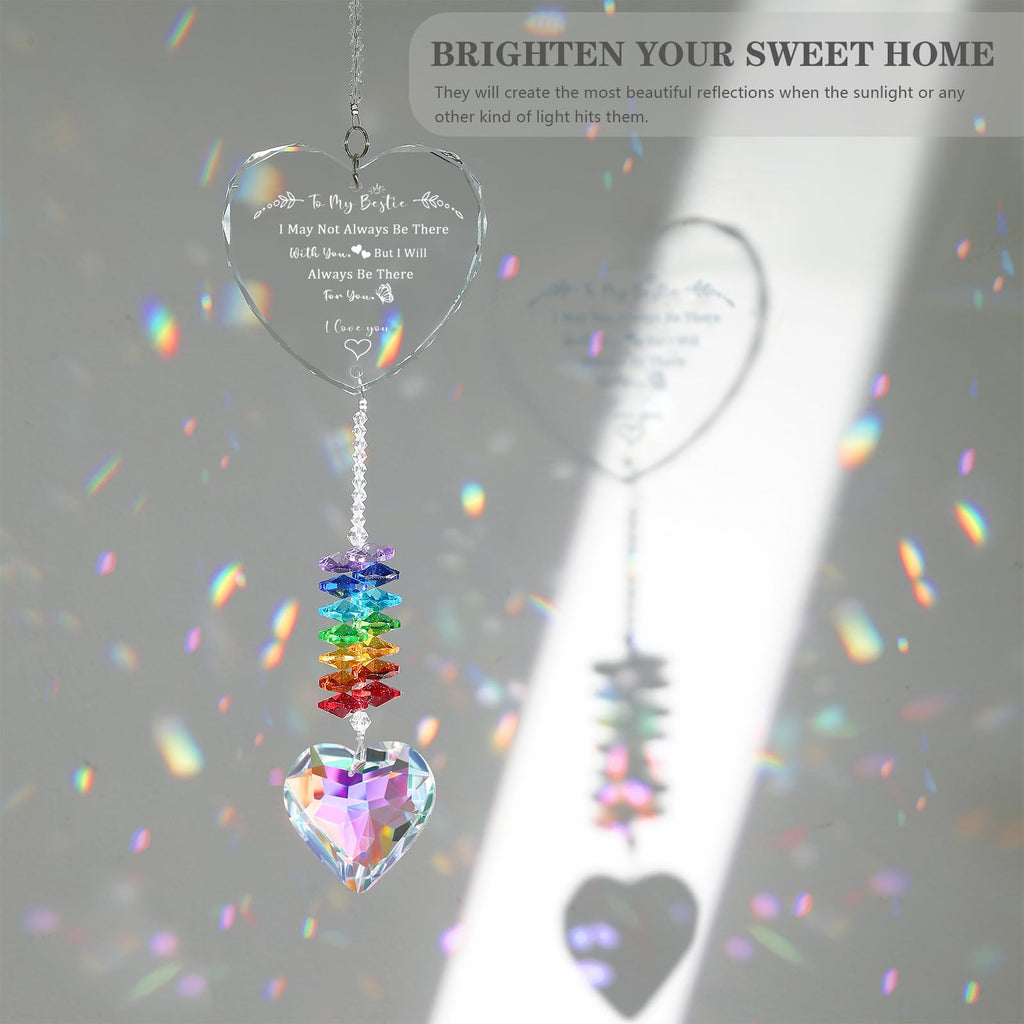 Bestie Gift for Women, K9 Friend Crystal Suncatcher Gifts for Women