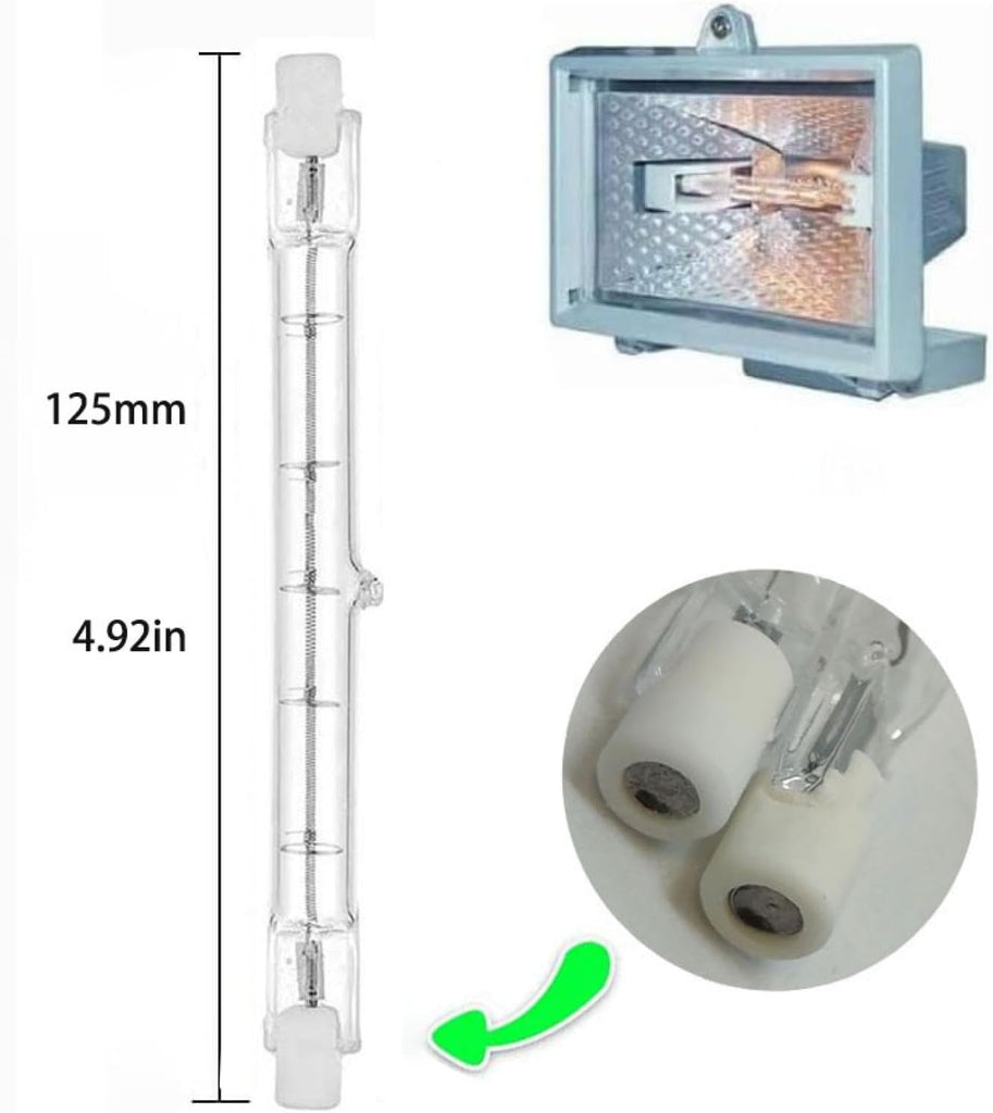 R7S Halogen 125mm 1000W 120V Dimmable Tungsten J125 T3 J Type Light Bulbs R7S 125 220V 1000W Double Ended Quartz Tube