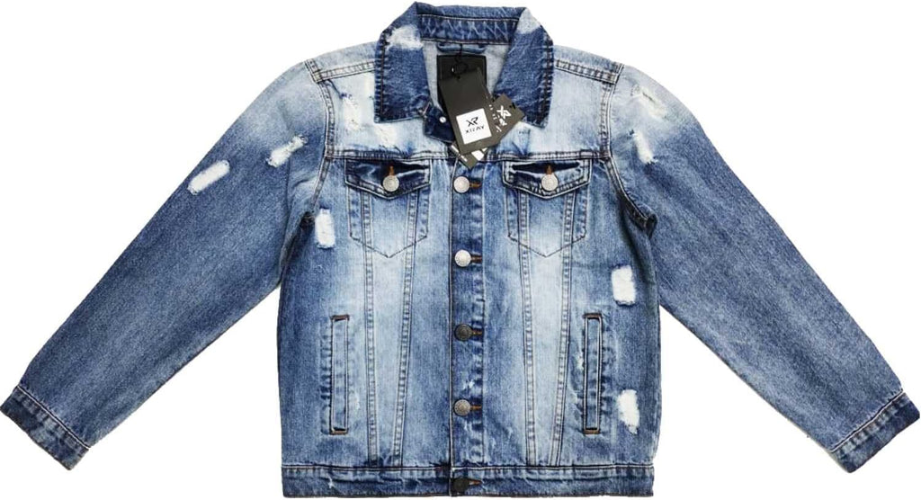 Boys & Kids 100% Cotton Washed Denim Jacket
