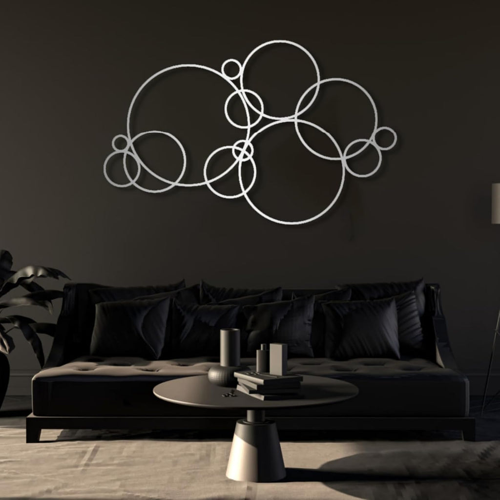 Metal Wall Art, Geometric Metal Wall Art, Abstract Bubbles Metal Wall Art, Modern Metal Wall Art, Geometric Wall Art