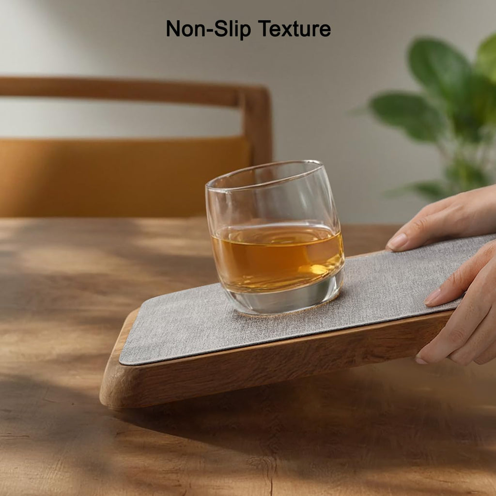 Faux Leather Placemats Set of 4, Reversible Dual-Color Place Mats