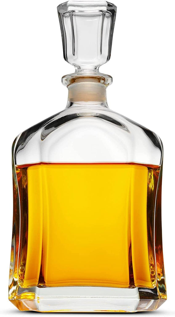 Whiskey Decanter- 23.75 oz for Vodka Bourbon Brandy & other Spirit-Airtight Liquor Dispenser for Mini Bar, Gift