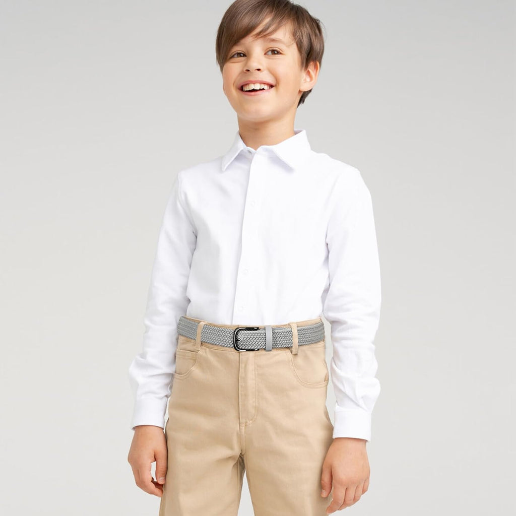 Boys Elastic Braided Belt - Stretch Golf Belt for Boys and Girls