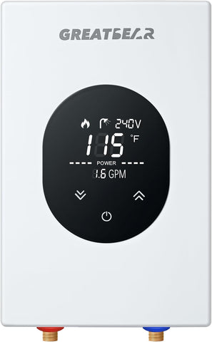 Electric Tankless Water Heater, GREATBEAR 12KW On Demand Water Heater Electric 240V