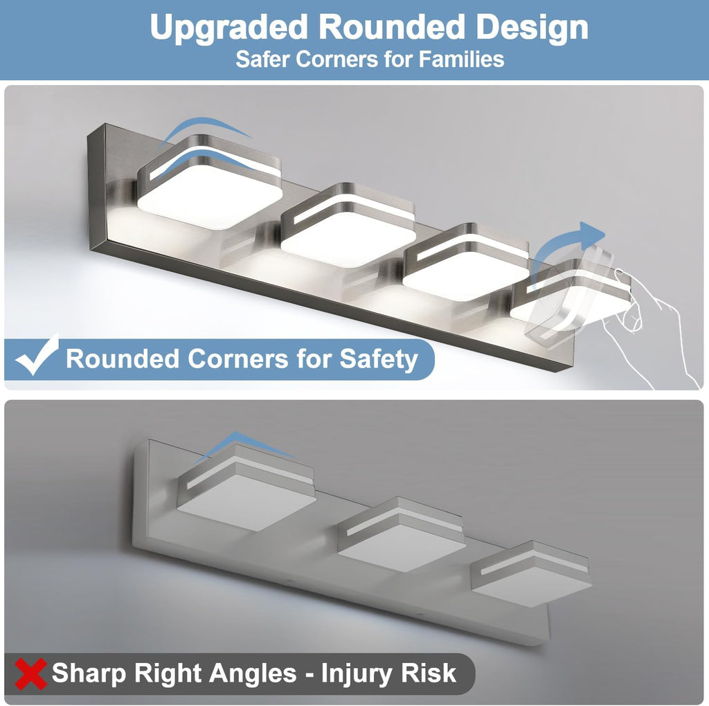 360° Rotate LED Bathroom Vanity Light Fixtures, Acrylic Vanity Lights , Modern Wall Lighting Fixtures Over Mirror