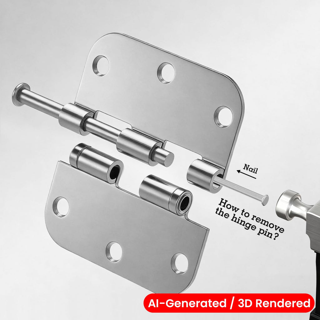 Rounded Door Hinges Polished Chrome 3.5 Inch 5/8" Lasting Mute