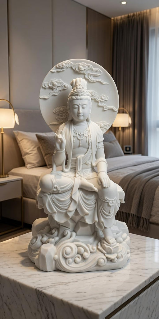 Kwan Yin Statue, Buddha, Sculpture, 8 Inch
