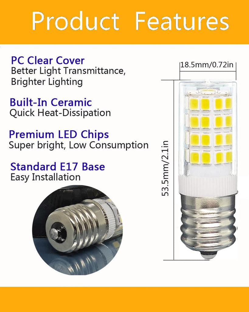 KEI D28x kel 2816x Refrigerator Bulb 3W E17 LED Cool White, 1-Pack