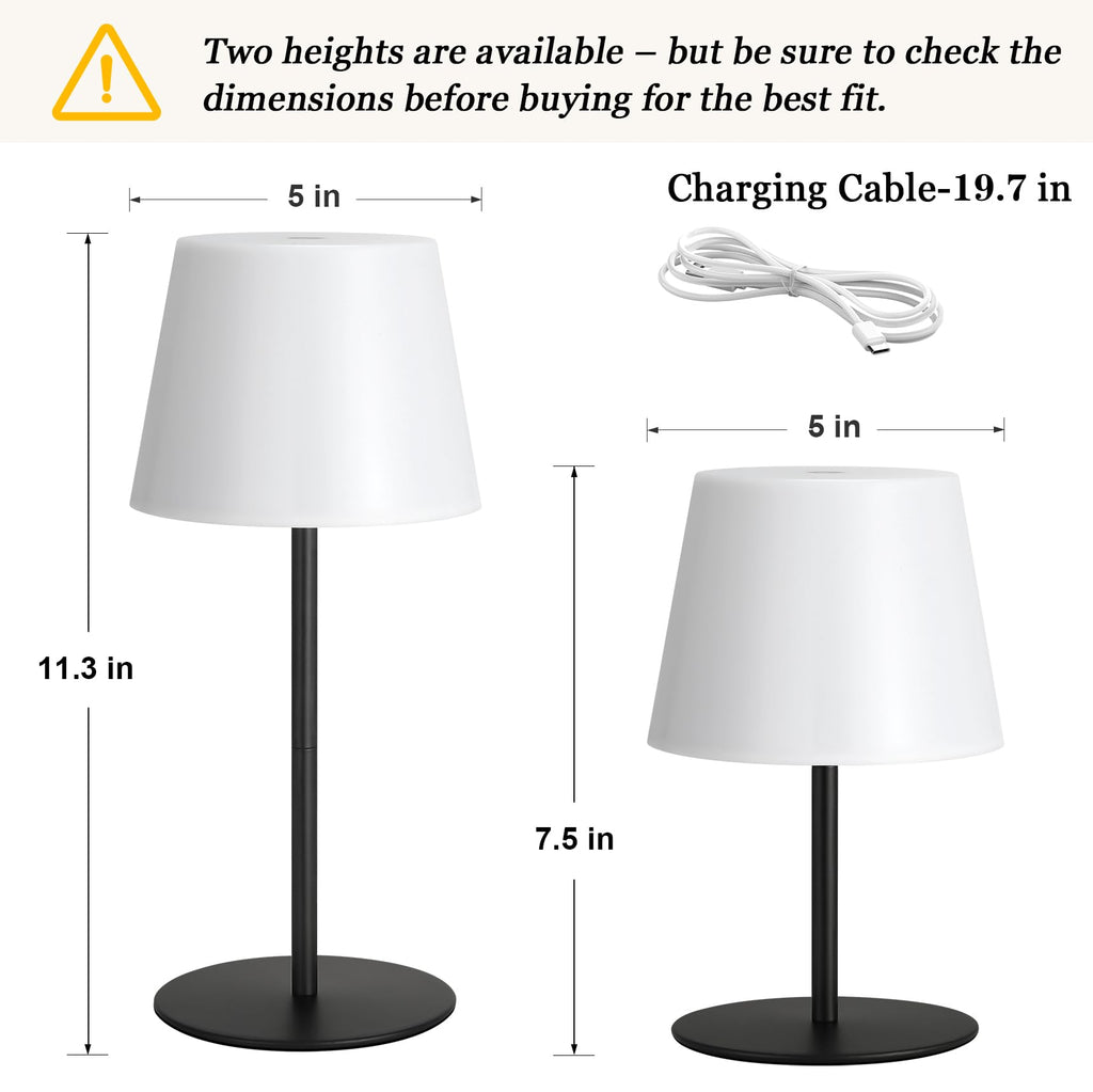 Shower Lamp Rechargeable Waterproof Lamp, Cordless Table Lamp