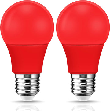 LED Red Light Bulb 60W Equivalent, 9W LED E26 Base Red Color Bulbs